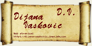 Dijana Vasković vizit kartica